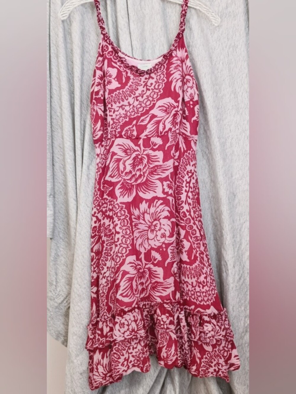 Odille Red/Pink Floral Salloon Core Sundress 2